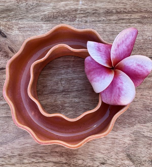 Small Peach Float Wave Vase