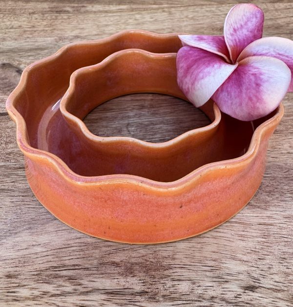 Small Peach Float Wave Vase - Image 2