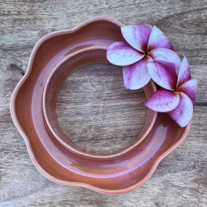 Medium Peach Float Flower Vase
