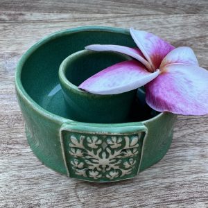 Mini Quilt Green Fairy Round Vase