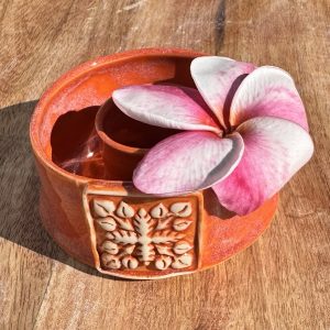 Mini Quilt Papaya Round Vase
