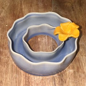 Small Lavender Wave Vase