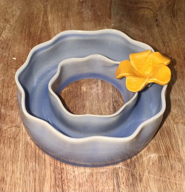 Small Lavender Wave Vase