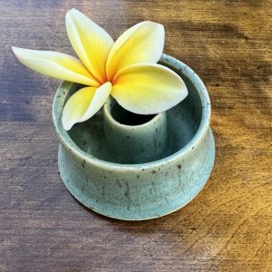 Mini Speckled Blue Stone Round Vase