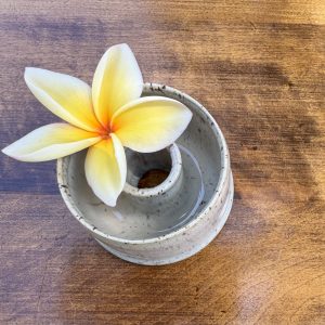 Mini Speckled Floating Celadon Round Vase