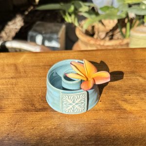 Mini Quilt Floating Turquoise Round Vase