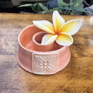 Mini Quilt Soft Orange round Vase